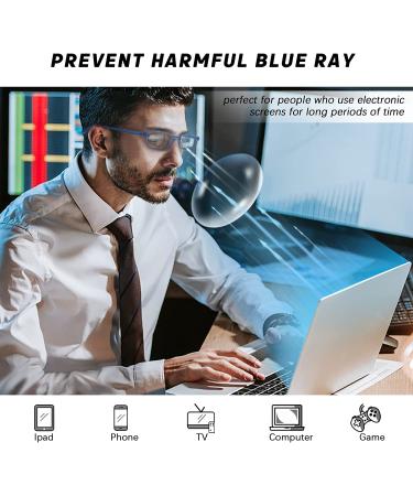 JEERO Blue Light Blocking Glasses - Lightweight TR-90 Frame Computer Eyeglasses | Anti Eyestrain & UV Glare Protection for Women Men - Buy Online on GoSupps.com