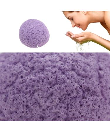 Natural Konjac Sponge Face Bath Sponge Puff Soft Skin Bath Ball Body Facial SPA Exfoliator Washing Cleansing Scrubber with Fine Soft Rich Foam for Women Men Kids (Purple) - Buy Online on GoSupps.com