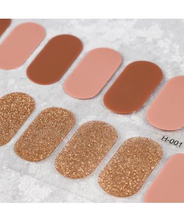 22pcs Nail Stickers Full Nail Wraps Self Adhesive Nail Polish Stickers for Women Nail Art Accessories - Buy Online on GoSupps.com