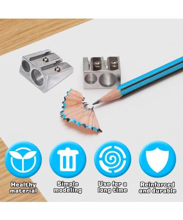 12Pcs Magnesium Pencil Sharpener Survival New Metal Pencil Sharpener with Double Holes Hand Pencil Sharpener for Pencils Schools Offices Art Projects - Buy Online on GoSupps.com