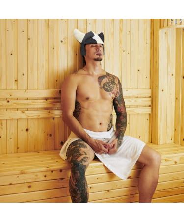 Prinzeps Viking Sauna Hut for Men - 100% Wool Felt Sauna Hat | Ideal Headgear & Gift for Men - Buy Online on GoSupps.com