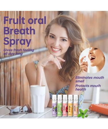 5PCS Fruit Oral Breath Spray Bad Breath Treatment for Adults Dry Mouth Spray for Bad Breath Mouth Breath Freshener Effective Mouth Oral Breath Spray - Buy Online on GoSupps.com