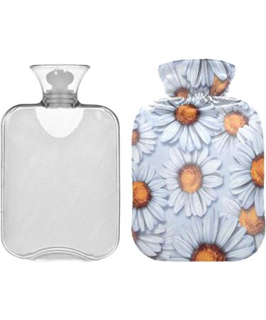 NAANLE Vintage Chrysanthemums Hot Water Bottle 1L - Transparent Heating Bag for Menstrual Cramps Pain Relief & Heat Therapy - Buy Online on GoSupps.com