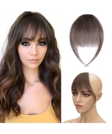 Silk-Co hair bangs clip in extensions real hair hair parts real hair 02# dark brown pony hair extension soft natural fringe 7a remy hair 20cm 3g dark brown 20 cm (1 Pack) dark brown - Buy Online on GoSupps.com