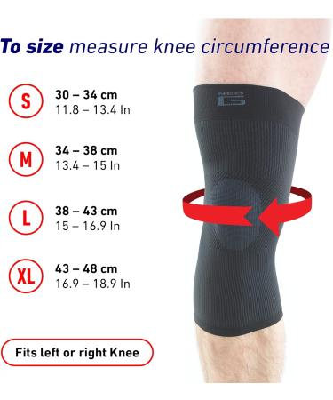 Neo-G Multi Zone Knee Compression Sleeve - Medium Black (34-38 CM) for Running, Sports, Daily Wear - Support for Sprains, Strains, Joint Pain, Weak Muscles - Buy Online on GoSupps.com