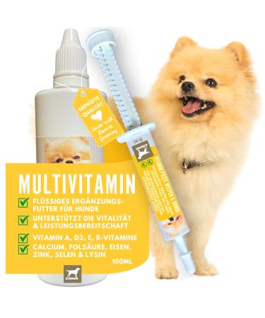 Vitamins for Dogs 1 ml + Paste 15 ml Vitamin B Complex for Dogs Vitamins B + Vitamin ACD Calcium Strengthens Vitality Multivitamins & Minerals Supports the Immune System Skin Coat