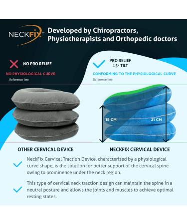 NeckFix Cervical Neck Traction Device for Instant Pain Relief - Pinched Nerve Stretcher + Bonus | 12-17 inch - Buy Online on GoSupps.com