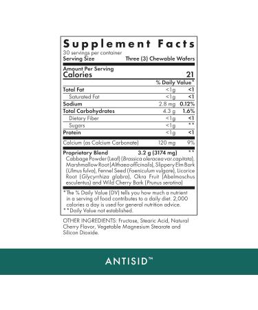 MICHAEL'S Naturopathic Programs Antisid - 90 Chewable Vegan Wafers with Calcium Marshmallow Root & Slippery Elm - Gluten Free Kosher - 90 Servings - Buy Online on GoSupps.com