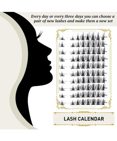 72 D-Curl B&Q Lash Clusters for DIY Natural Eyelash Extensions | Soft Fluffy D-MIX B 40 Clusters | UK-FD-B40-D-MIX - Buy Online on GoSupps.com