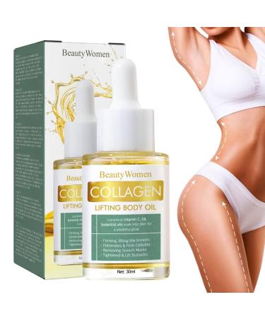 Collagen Serums, Beauty Lady Collagen Lifting Body Oil | 30ml Collogen Boost Skincare Oil For Décolleté, Arms, Thighs, Neck