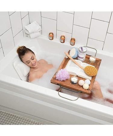 Full Body Bath Pillow for Tub with Lumbar Support, Suction Cups, Free Bath Brush & Ball - Buy Online on GoSupps.com