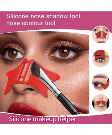 Multifunctional Eyeliner Stencils + Mascara Shield + Highlighter Shield Guard Multifunctional Silicone Makeup Aid for Eyeshadow Wing Eyeliner Tool Suitable for Beginners Red - Buy Online on GoSupps.com
