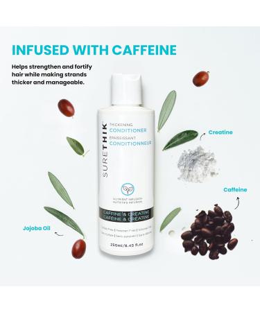 SURETHIK Caffeine Infused Hair Thickening Conditioner 250ml - Boost Hair Volume & Growth | International Shipping Available - Buy Online on GoSupps.com