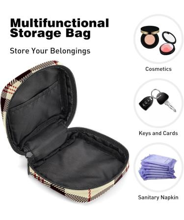 Womens Bonds Storage Pockets - Stillpad Holder in Black & Beige Scottish Plaid | Portable Period Kit Bag for Women & Girls - Buy Online on GoSupps.com