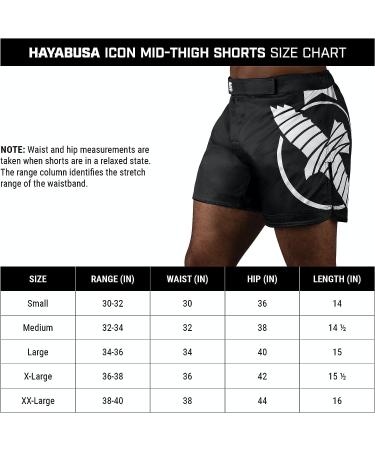 Hayabusa Men's Icon Mid-Thigh Fight Shorts XL - Red | High-Quality MMA Gear - Buy Online on GoSupps.com