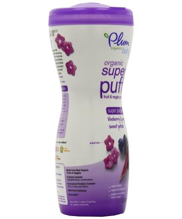 Plum Organics Super Puffs - Organic Blueberry & Purple Sweet Potato Veggie Fruit & Grain Puffs (1.5 oz) - Buy Online on GoSupps.com
