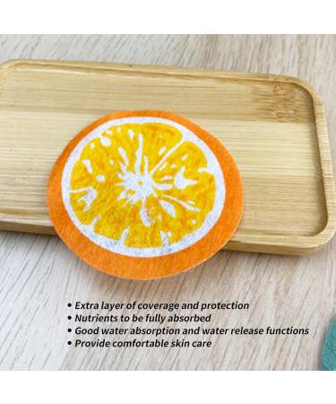 Orange Face Mask Sheets - 10pcs Pure Cotton DIY Extra Coverage Boost Absorption for Radiant Skin - Buy Online on GoSupps.com