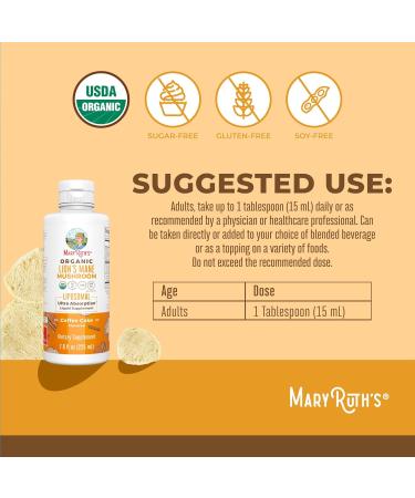 MaryRuth Organics Lion's Mane Liposomal (Coffee Cake) & Reishi Mushroom (Candied Pecan) | Clean Label Project Verified | Vitamins for Cognitive Support Immunity & Overall Health | Vegan Non-GMO - Buy Online on GoSupps.com