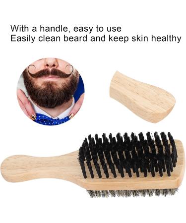 Double Sided Beard Brush Men's Beard Brush Beard Comb Beard Grooming Kit Beard Care Tools with Wooden Handle for Birthday Gifts for Mustache Cleaning - Buy Online on GoSupps.com