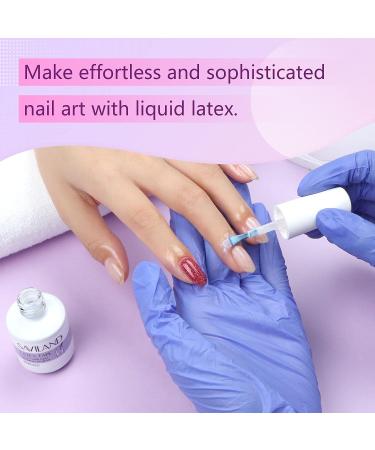 Saviland Latex Nail Polish Barrier 0.5oz - Peel Off Tape for Nails with Tweezers | Nail Polish Skin Protector for Beginners - Buy Online on GoSupps.com