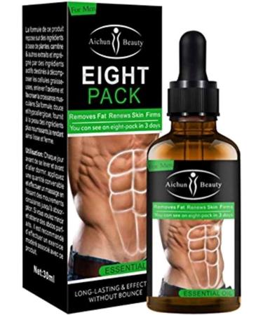 AICHUN BEAUTY Eight Pack Abdominal Essential Oil for Men - Waist Toning, Muscle Building, Fat Burning - 30ml - Buy Online on GoSupps.com