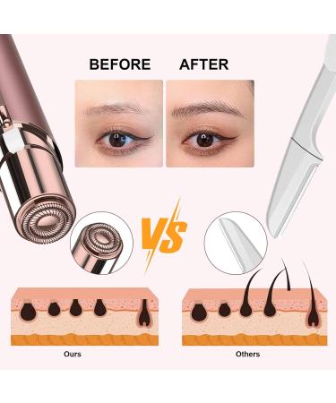 All-Round Facial Hair Remover for Women 3D Fast Electric Hair Removal Device Floating Shaving Head Electric Hair Removal Device with Light Washable Perfect for Upper Lip and Eyebrow Trimming - Buy Online on GoSupps.com
