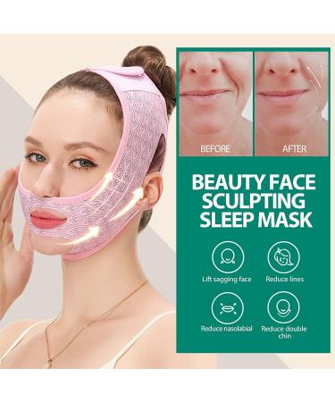 Beauty Face V-Line Mask 2Pcs Set for Chin Sculpting and Double Chin Reduction - Buy Online on GoSupps.com