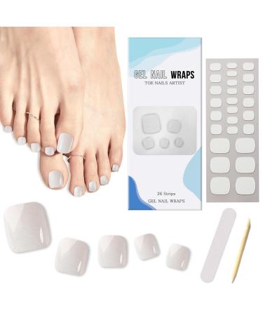 Ceboic Ceboic 26 Pcs Gel Nail Art Sticker Wrap Semi-Cured Solid Color Wine Red UV LED Nail Polish Required