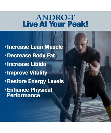 Andro-T Natural Testosterone Booster & Male Enhancement | Increase Lean Muscle | 60 Tablets | Shop Internationally - Buy Online on GoSupps.com