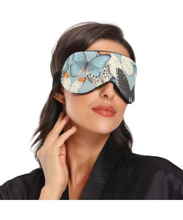 Unisex Haskirky Light Blocking Eye Mask for Travel, Yoga, Meditation - Retro Blue - Buy Online on GoSupps.com