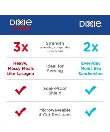 Dixie Ultra Paper Plates, 10 1/16 inch, Dinner Size Printed Disposable  Plate, 172 Count (4 Packs of 43 Plates), Packaging and Design May Vary 172  Count (Pack of 1) 4 Packs of 43 Plates