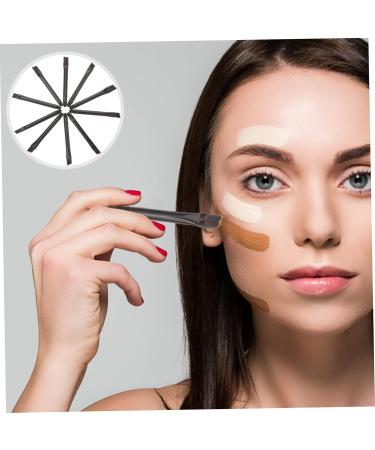 BELLIFFY 10 Pcs Eye Shadow Brush Sponge Blush Makeup Brush Dual Ended Makeup Brush Stainless Steel Black - Buy Online on GoSupps.com
