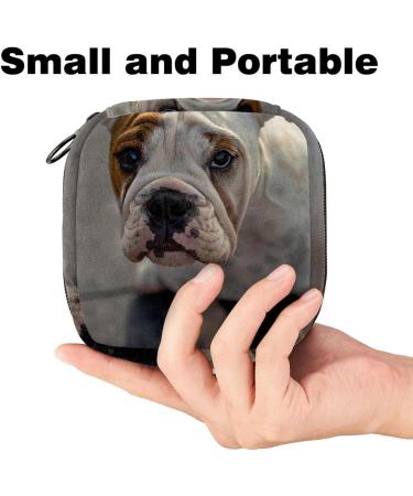 English Bulldog Women's Napkin Storage Bag | Portable Period Pocket for Teens & Girls | Menstrual Cup & Breastfeeding Insert Holder - Buy Online on GoSupps.com