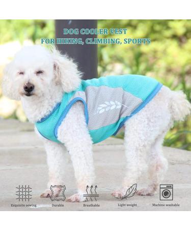 Light Dog Cooling Vest | Breathable T-Shirt with UV Protection | Reflective Dog Jacket for Small to Medium Dogs | Spring & Summer Blue - Buy Online on GoSupps.com