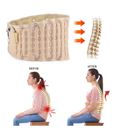 Decompression Back Belt - Inflatable Back Brace for Lower Back Pain Relief | Spinal Air Traction Device for Herniated Disc (29-49 Inch Waists - Buy Online on GoSupps.com