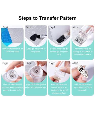 Buy X&D Nail Art Stamper - Clear Jelly Silicone Stamping Kit with Acrylic Scraper & 5 Art Plates | International Shipping Available - Buy Online on GoSupps.com