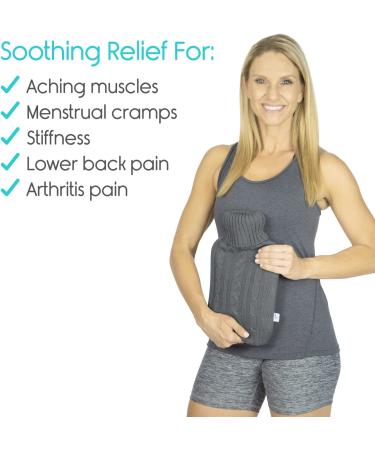 Arctic Flex XL 2L Hot Water Bottle with Cover - Reusable Cold Pack & Heat Therapy Pad for Pain Relief - Portable & Transparent Ice Bag - Buy Online on GoSupps.com