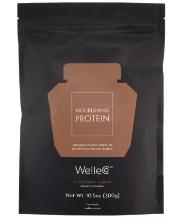 WelleCo Nourishing Protein Premium Organic Sprouted Brown Rice  Pea Protein Chocolate Flavour 300g Pouch Chocolate 10.5 Ounce (Pack of 1) - Buy Online on GoSupps.com