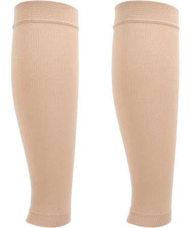 Buy Medical Calf Compression Stockings - Anti-Visible Men & Women Sports Socks for Swelling - L Skin Color - Buy Online on GoSupps.com