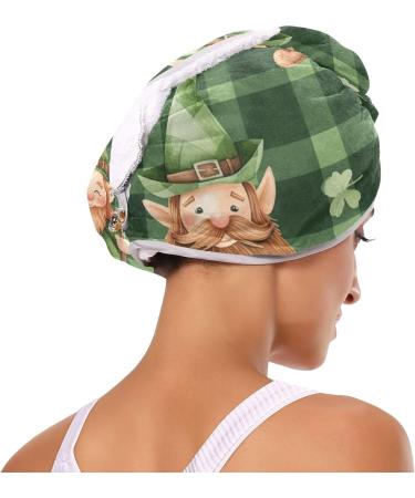 Super Absorbent Saint Patrick's Day Gnome Hair Towel 2 Pack - Quick Dry Hair Turbans for Women & Girls - Buy Online on GoSupps.com