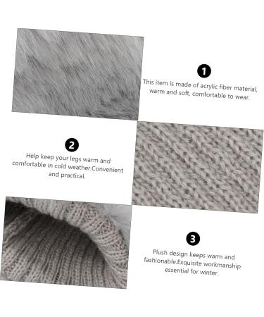 ToddMomy Boot Covers - 2 Pairs of Women's Knitted Boot Warmers & Fur Boot Cuffs | Stylish Leg Warmers for Beautiful Legs - Buy Online on GoSupps.com