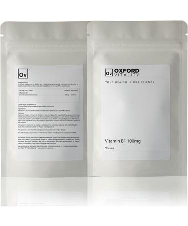 Vitamin B1 Tablets | 100mg Thiamine Supplement for Energy Metabolism & Nervous System Health | Oxford Vitality 1 count (Pack of 1) - Buy Online on GoSupps.com