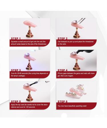 Super Strong Nail Art Rhinestone Glue Gel - 2Pcs 45ML Adhesive for 3D Decorations & Gems | NO Wipe Nail Glue for Crystals & Beads - Buy Online on GoSupps.com