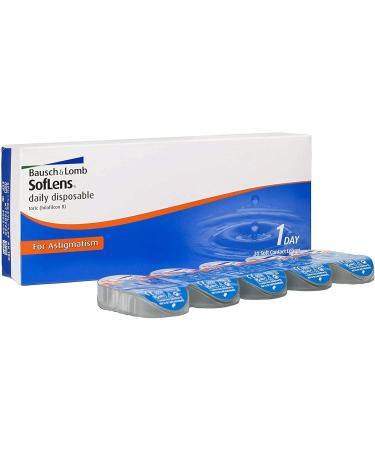 Bausch + Lomb Soflens Daily Toric Lenses - 30 Daily Soft Contact Lenses BC 8.6 mm Dia 14.2 mm Cyl -0.75 Axis 180 - Ideal for Astigmatism - Buy Online on GoSupps.com