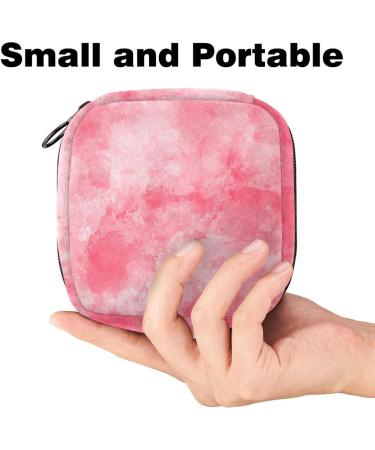 Menstruation Pad Bag with Zipper | Women's Napkin & Tampons Bag | Watercolor Design | Color 9 | Stylish & Functional Collective Bag for Girls - Buy Online on GoSupps.com