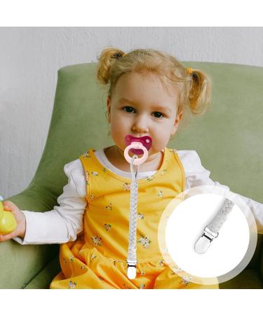 Buy WOOXDYUK 4-Piece Pacifier Chain Set | Cotton Pacifier Straps for Boys & Girls | Personalized Baby Gift - Buy Online on GoSupps.com