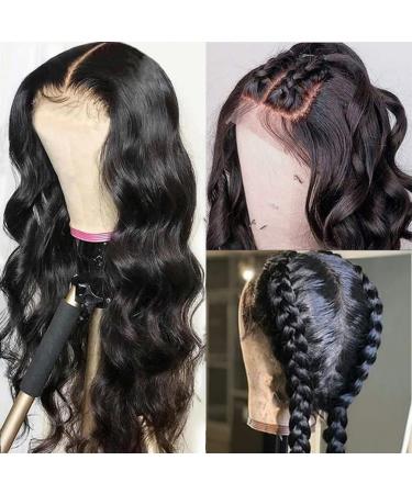 20 Inch Body Wave Lace Front Wig | Pre Plucked Human Hair 150% Density | Brazilian Hair Closure Glueless Wig for Black Women - Buy Online on GoSupps.com