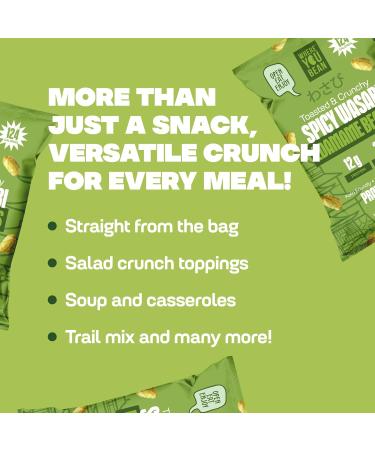 Where You Bean Spicy Wasabi Edamame Beans - Crunchy Gluten-Free Asian Snack - Healthy Protein Snack for Kids & Adults (Pack of 8 - Buy Online on GoSupps.com