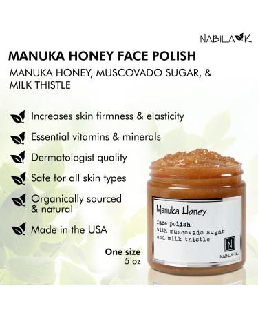 Revitalize Your Skin with Manuka Honey Face Polish - 5oz | Natural Exfoliator with Muscovado Sugar & Milk Thistle | International Shipping Available - Buy Online on GoSupps.com