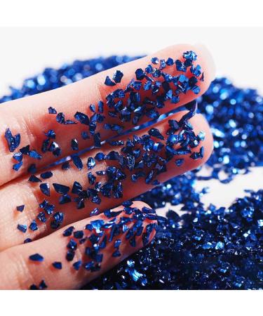 dijiusidy Nail Art Crushed Glass Stones Irregular Glitter Crystal Fragment DIY Rhinestone Fillers Mobile Phone Jewelry Making Sapphire Blue - Buy Online on GoSupps.com